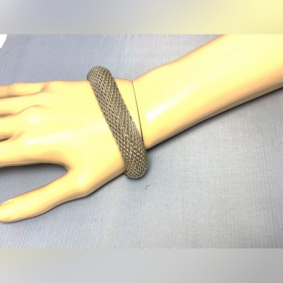 Tiffany & Co. Sterling Silver Mesh Somerset Bangle Bracelet - Picture 1 of 7